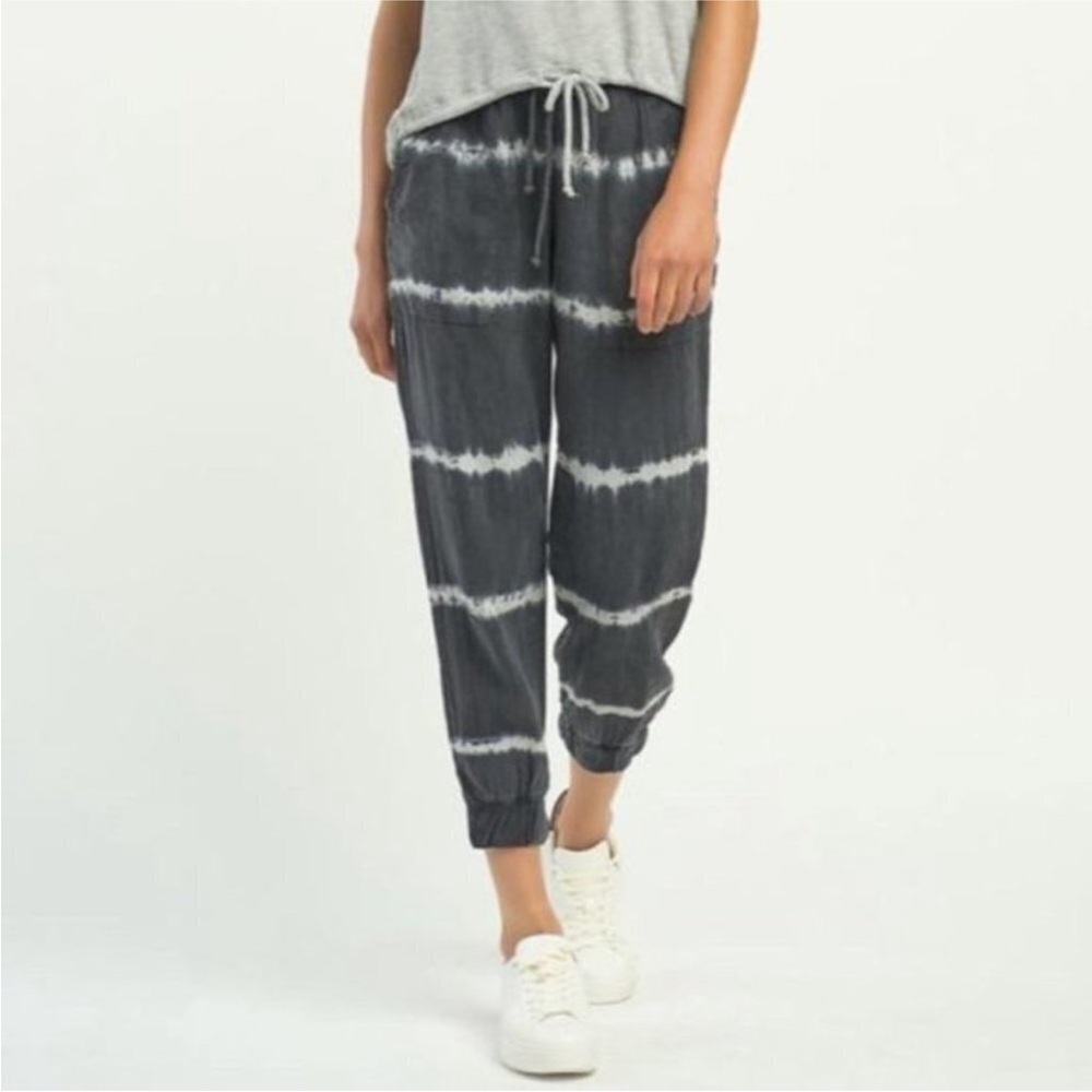 cloth & stone Charcoal Black and White Tie-Dye Joggers